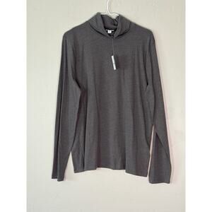 J.Crew‎ Womens Charcoal Grey Long Sleeve Turtleneck Top BB749 XL New